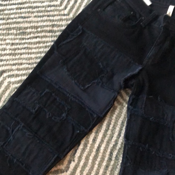 Rag & Bone black patch work jeans size 24 - Picture 2 of 9